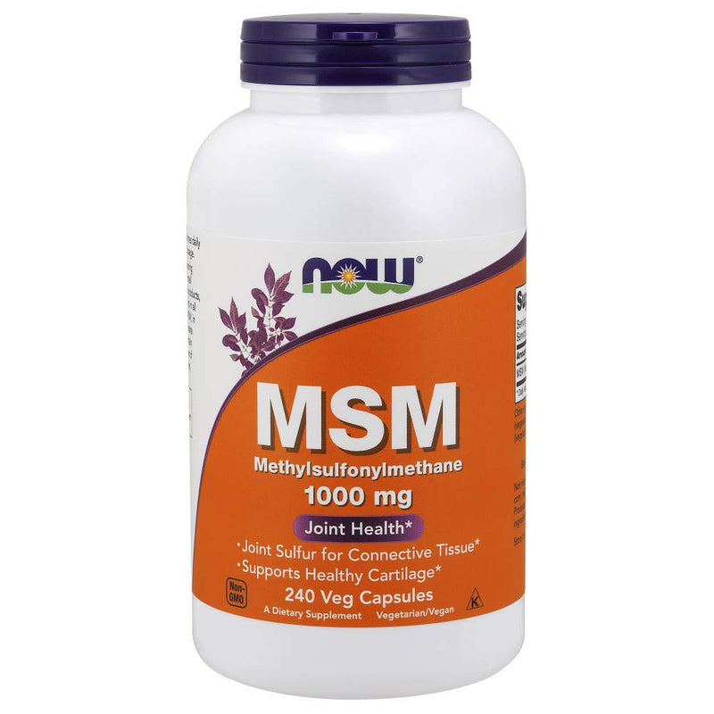 [Australia] - NOW Supplements, MSM (Methylsulfonylmethane) 1,000 mg, Joint Health*, 240 Veg Capsules 