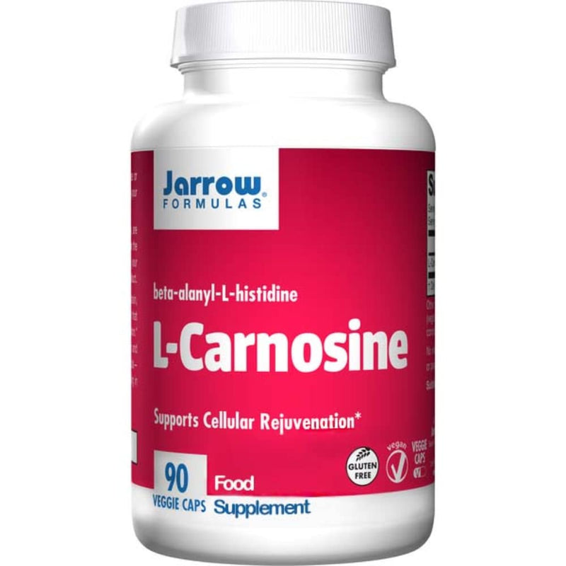 [Australia] - Jarrow Formulas L-Carnosine 1000 mg - 90 Veggie Caps - Supports Mitochondrial Health in Brain & Muscle - Cellular Rejuvenation - 45 Servings 90 Count (Pack of 1) 