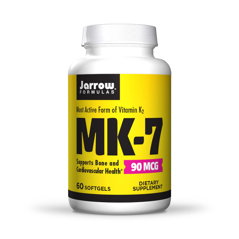 [Australia] - Jarrow Formulas MK-7 90 mcg - 60 Softgels - Superior Vitamin K Product for Building Strong Bones - Supports Heart & Cardiovascular Health - 60 Servings 60 Count (Pack of 1) 