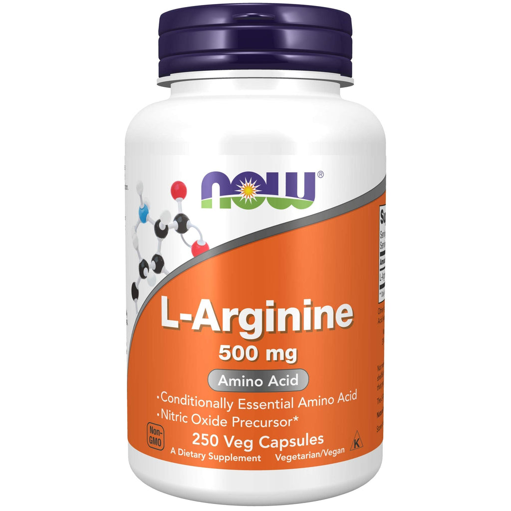 [Australia] - NOW Supplements, L-Arginine 500 mg, Nitric Oxide Precursor*, Amino Acid, 250 Veg Capsules 250 Count (Pack of 1) 