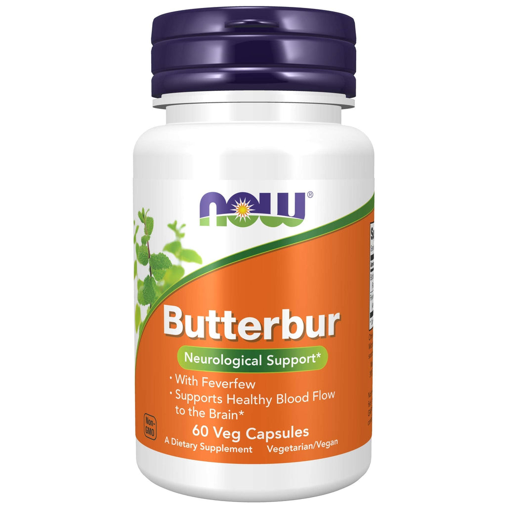 [Australia] - NOW Supplements, Butterbur with Feverfew, Neurological Support*, 60 Veg Capsules 60 Count (Pack of 1) 