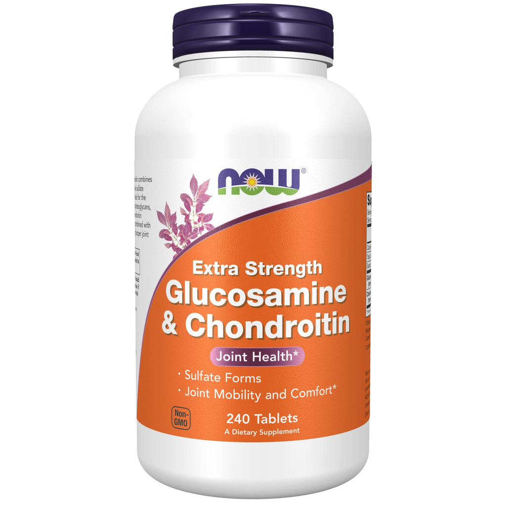 [Australia] - NOW Supplements, Glucosamine & Chondroitin Extra Strength, Sulfate Forms, 240 Tablets 