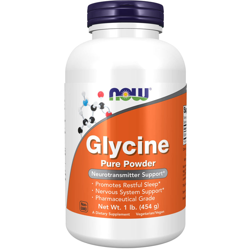 [Australia] - NOW Supplements, Glycine Pure Powder, Promotes Restful Sleep*, Neurotransmitter Support*, 1-Pound 