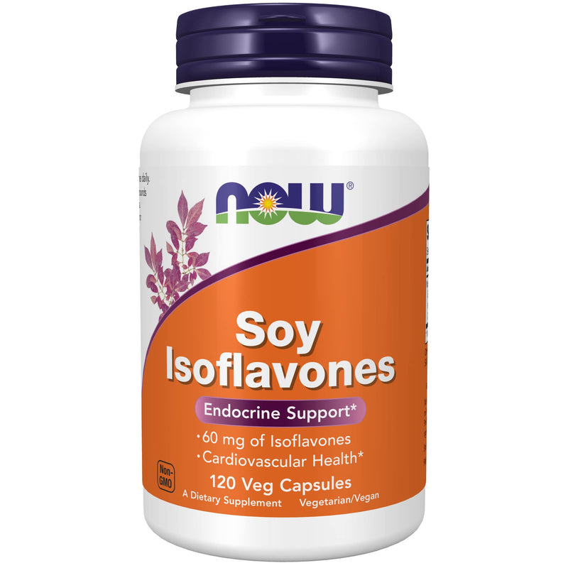 [Australia] - NOW Supplements, Soy Isoflavones, 60 mg (Plant Compounds Particularly Concentrated in Soybeans, like Genistein, Daidzein and Glycitein), 120 Veg Capsules 