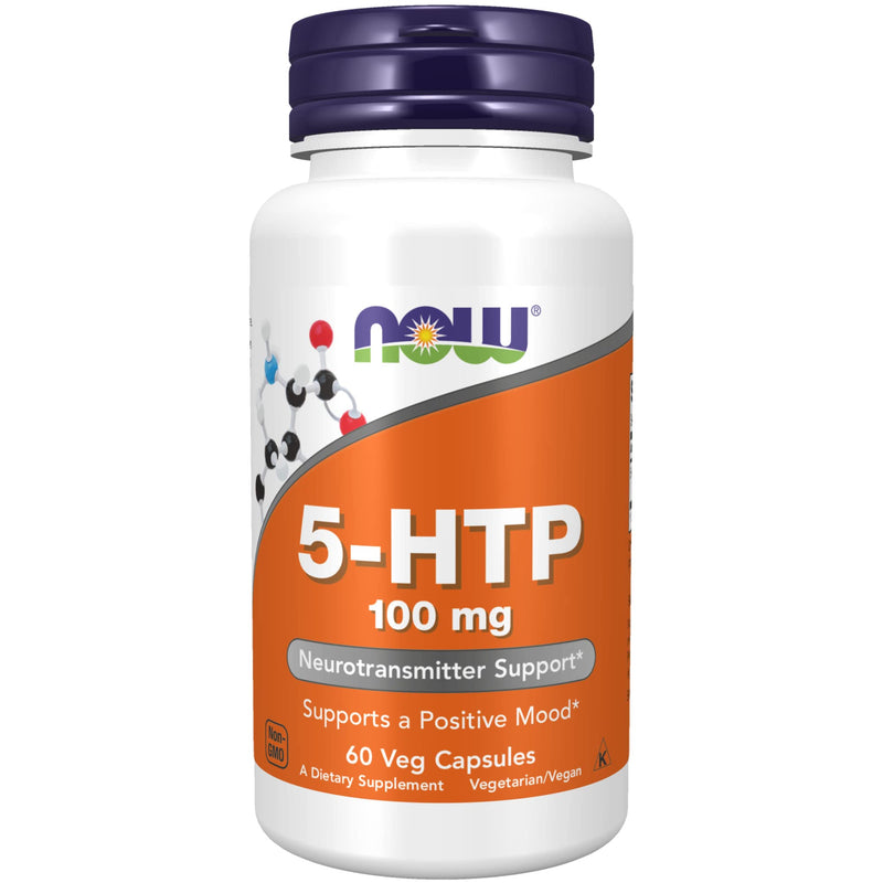 [Australia] - NOW Supplements, 5-HTP (5-hydroxytryptophan) 100 mg, Neurotransmitter Support*, 60 Veg Capsules 