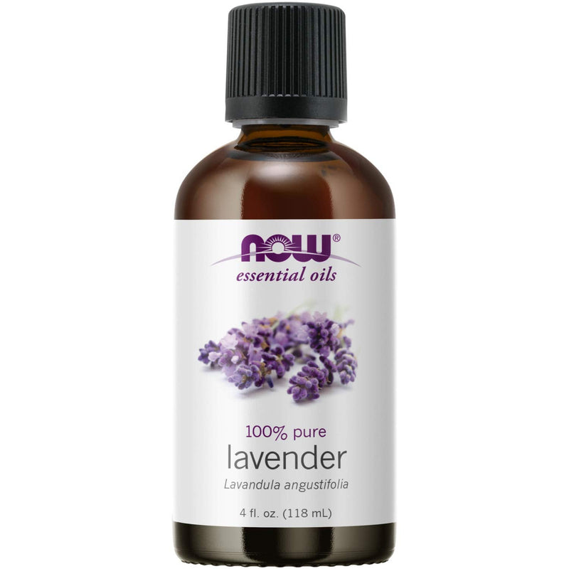 [Australia] - NOW Essential Oils, Lavender Oil, Soothing Aromatherapy Scent, Steam Distilled, 100% Pure, Vegan, Child Resistant Cap, 4-Ounce 4 Fl Oz (Pack of 1) 