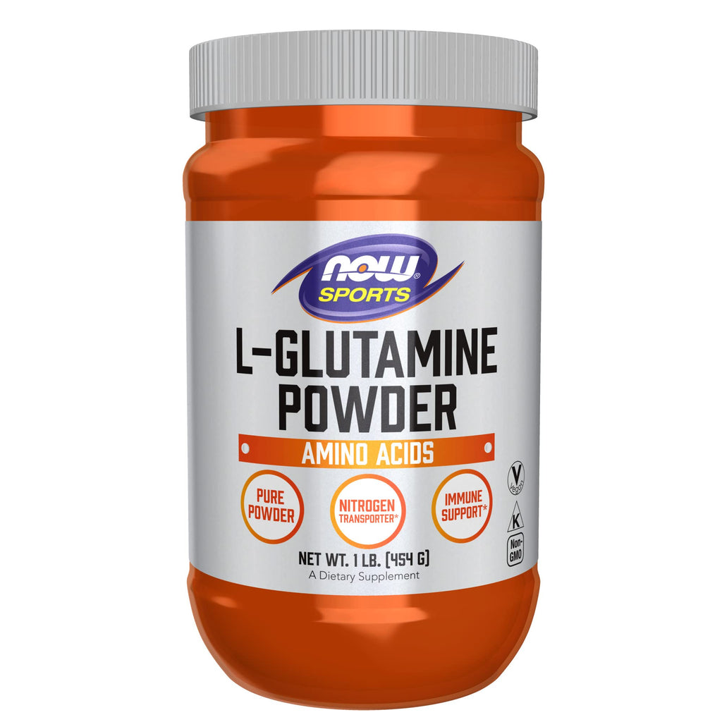 [Australia] - NOW Sports Nutrition, L-Glutamine Pure Powder, Nitrogen Transporter*, Amino Acid, 1-Pound 