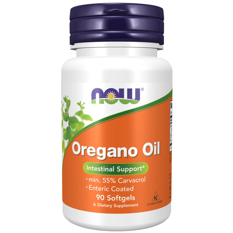 [Australia] - NOW Supplements, Oregano Oil with Ginger and Fennel Oil, Enteric Coated, 90 Softgels 90 Count (Pack of 1) 