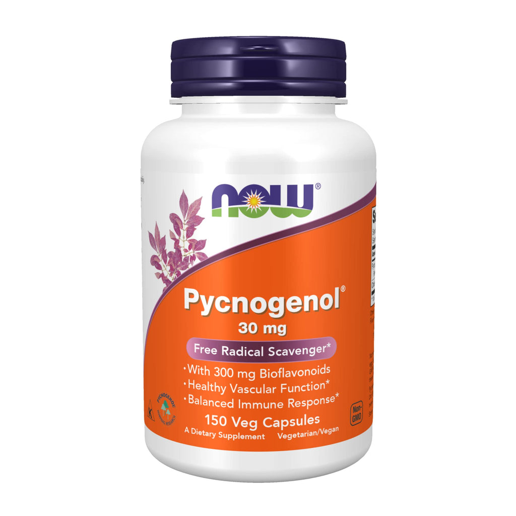 [Australia] - NOW Supplements, Pycnogenol 30 mg (a Unique Combination of Proanthocyanidins from French Maritime Pine) with 300 mg Bioflavonoids, 150 Veg Capsules 