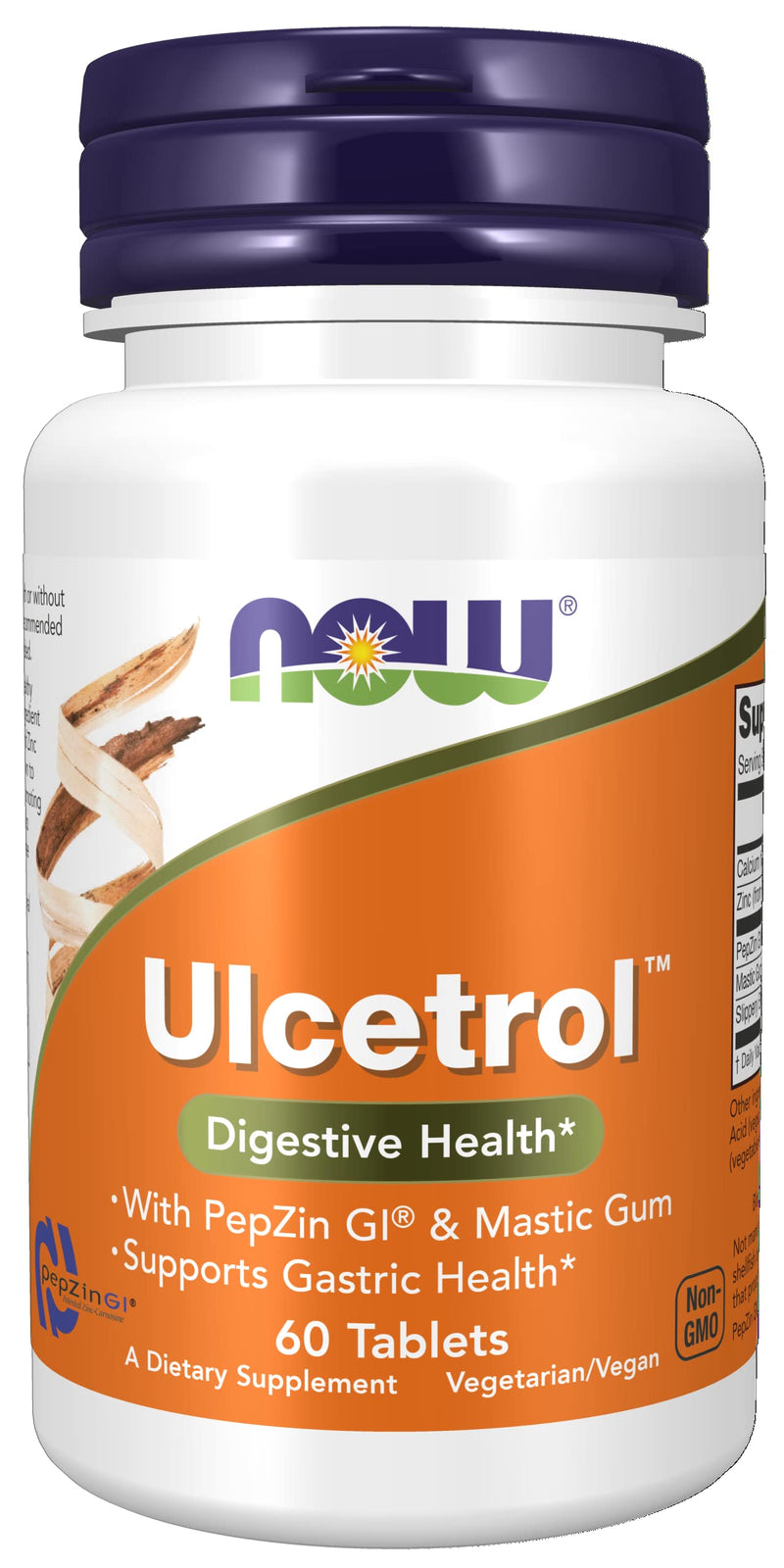 [Australia] - NOW Supplements Ulcetrol™, Digestive Health*, With PepZin GI® & Mastic Gum, Supports Gastric Health*, 60 Tablets 