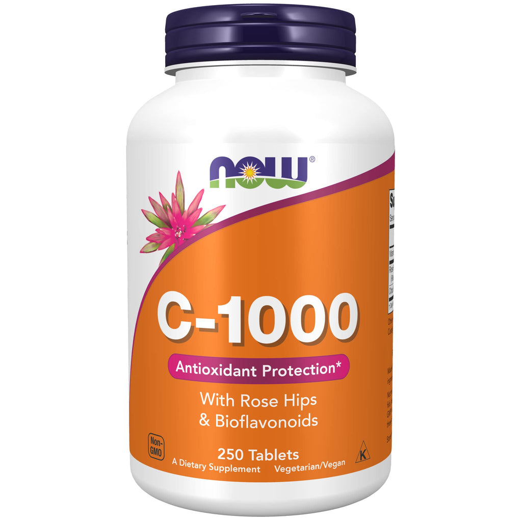 [Australia] - NOW Supplements, Vitamin C-1,000 with Rose Hips & Bioflavonoids, Antioxidant Protection*, 250 Tablets 