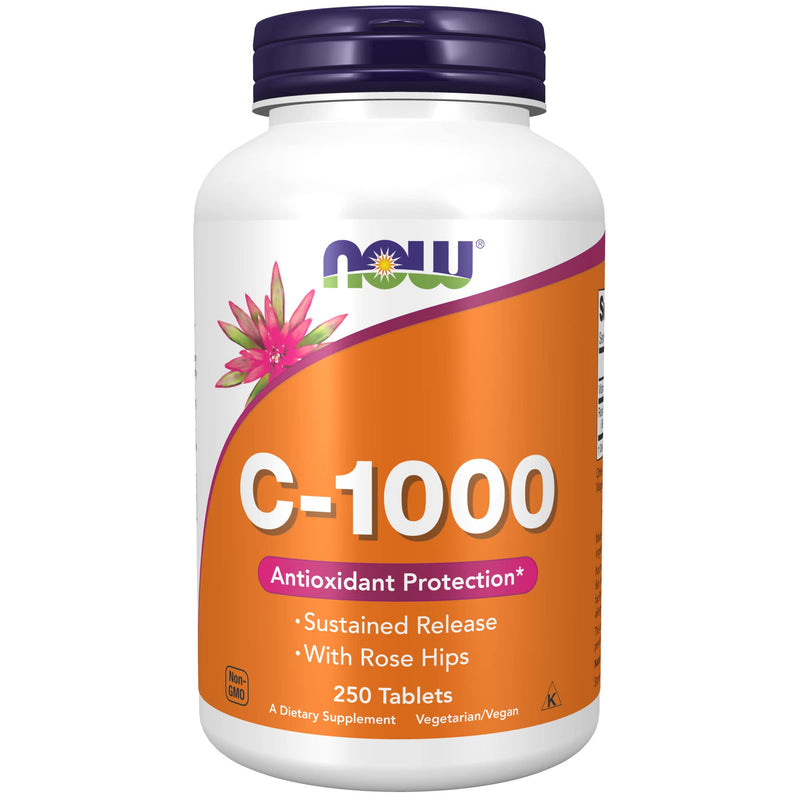 [Australia] - NOW Supplements, Vitamin C-1,000 with Rose Hips, Sustained Release, Antioxidant Protection*, 250 Tablets 