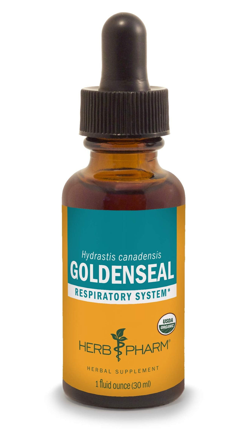 [Australia] - Herb Pharm Certified Organic Goldenseal Liquid Extract for Respiratory System Support, Organic Cane Alcohol, 1 Ounce 1 Fl Oz (Pack of 1) 