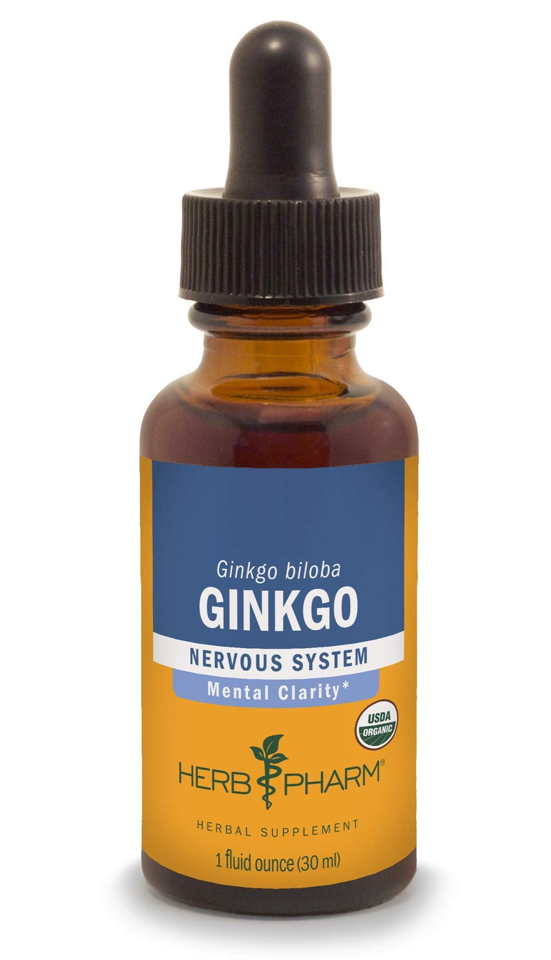 [Australia] - Herb Pharm Certified Organic Ginkgo Liquid Extract for Memory and Concentration - 1 Ounce (781468) 1 Fl Oz (Pack of 1) 
