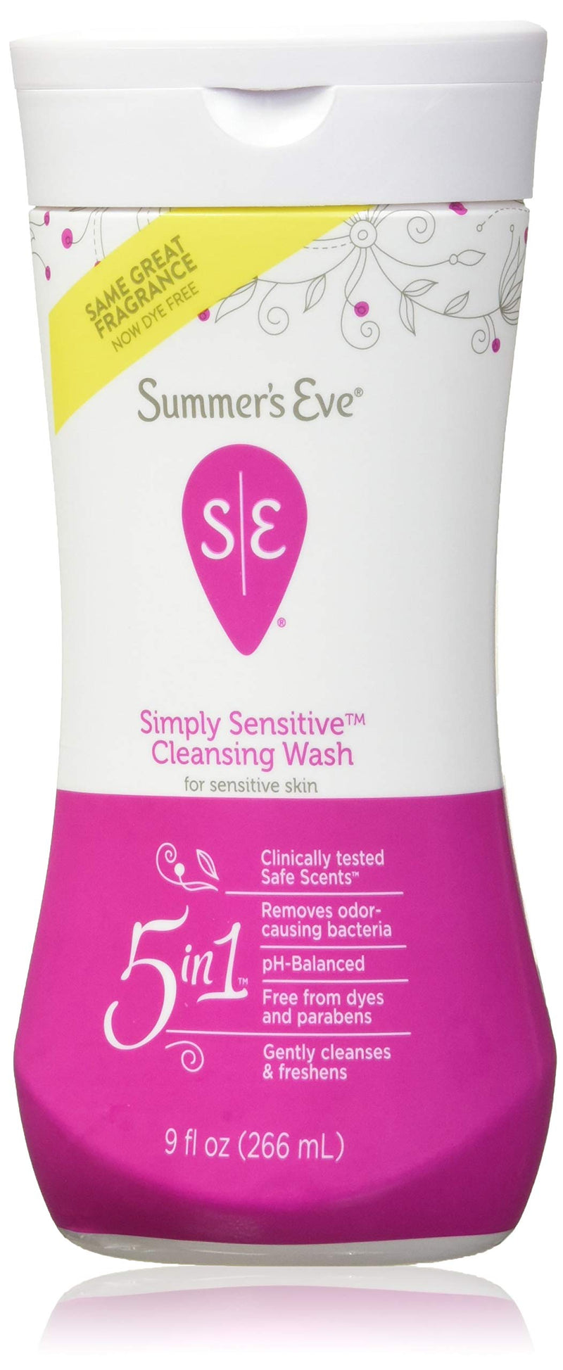 [Australia] - Summer's Eve Cleansing Wash | Simply Sensitive | 9 Ounce | pH-Balanced | Dermatologist & Gynecologist Tested 