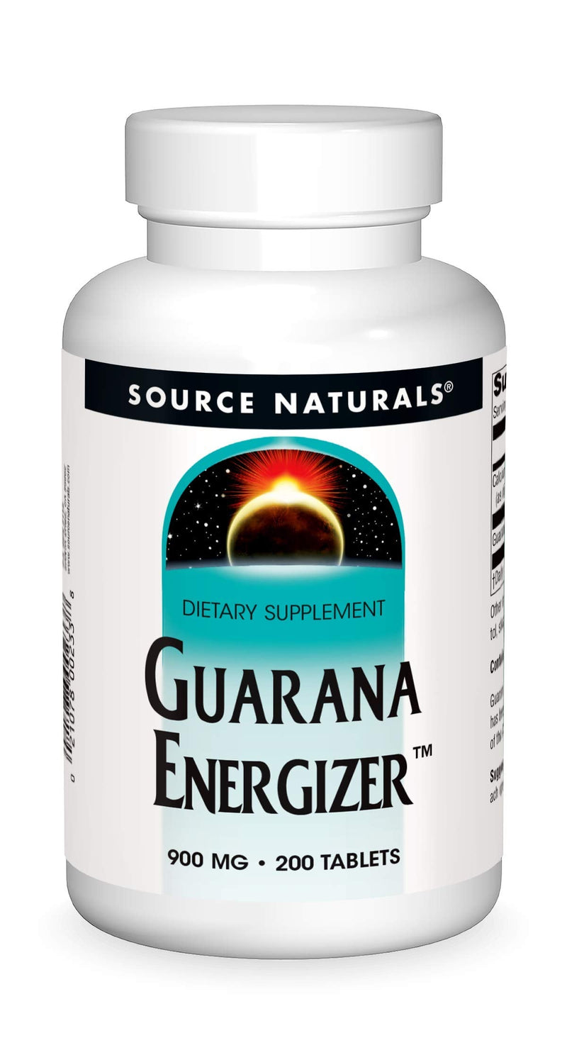 [Australia] - Source Naturals Guarana Energizer Dietary Supplement - Supports A Long Lasting Energy Boost - 200 Tablets 1 