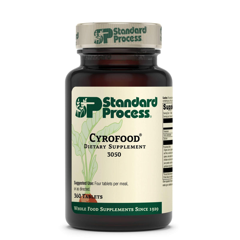 [Australia] - Standard Process Cyrofood - Whole Food Digestion, Digestive Health and Wellbeing with Shiitake, Reishi Mushroom Powder, Ascorbic Acid, Oat Flour, Wheat Germ, and More - 360 Tablets 
