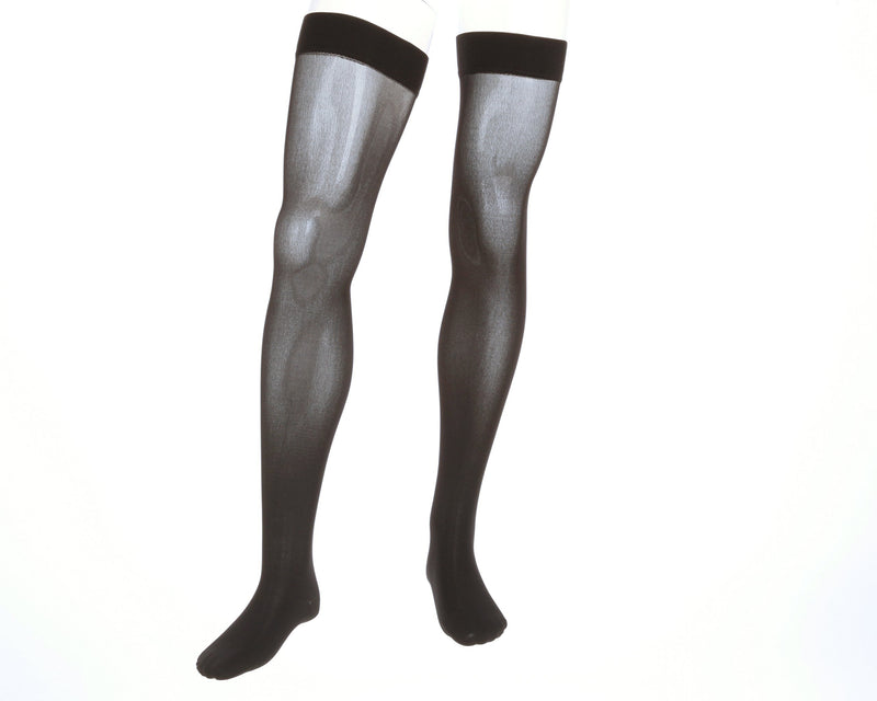 [Australia] - mediven Assure, 20-30 mmHg, Thigh w/Silicone Top-Band, Closed Toe - Black, Large, Standard 