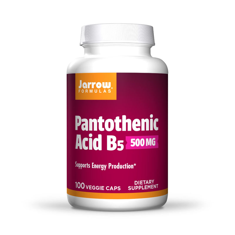 [Australia] - Jarrow Formulas Pantothenic Acid B5 500 mg - 100 Veggie Caps - Essential B Vitamin - Energy Production & Metabolism Support - 100 Servings 