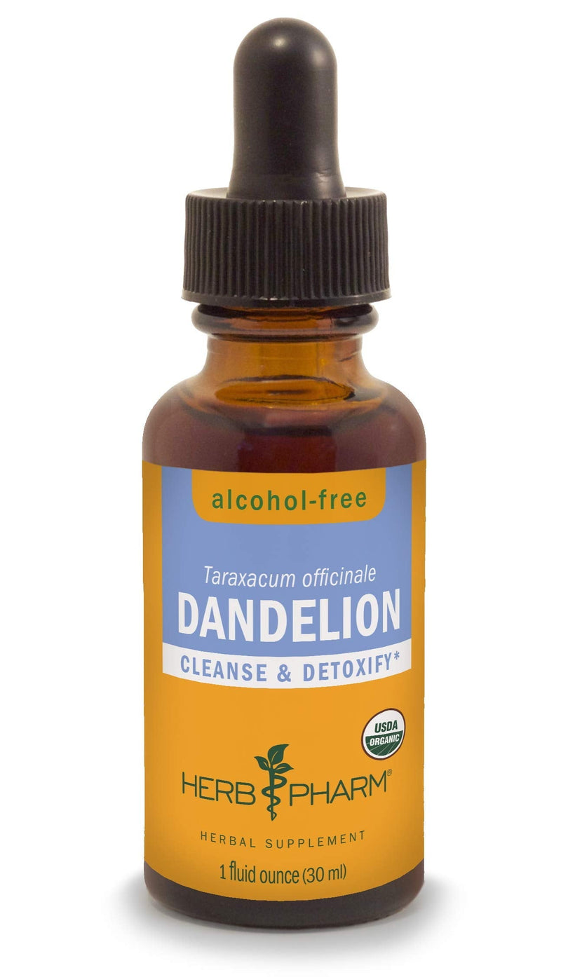 [Australia] - Herb Pharm Certified Organic Dandelion Liquid Extract for Cleansing and Detoxification, Alcohol-Free Glycerite, 1 Ounce 1 Fl Oz (Pack of 1) 
