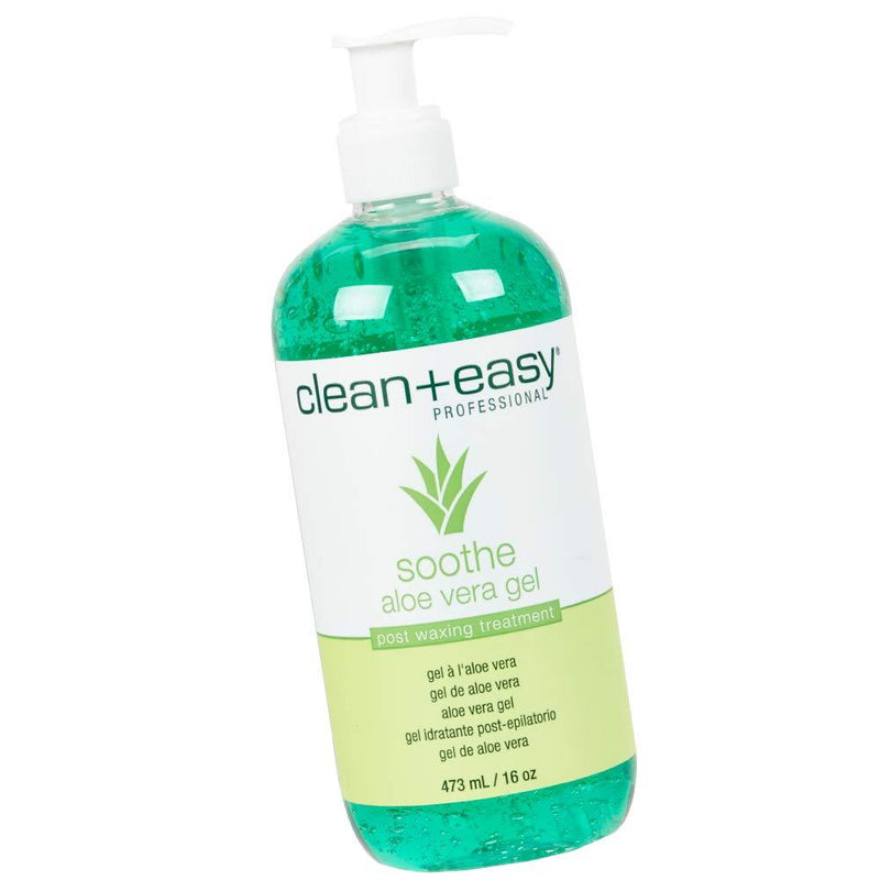 [Australia] - Clean + Easy Soothe Aloe Vera Gel Post Waxing Treatment, Calms and Soothes Irritated Skin After Waxing, Non-greasy and Gets Rid Of Excess Wax Residue, 16 oz 