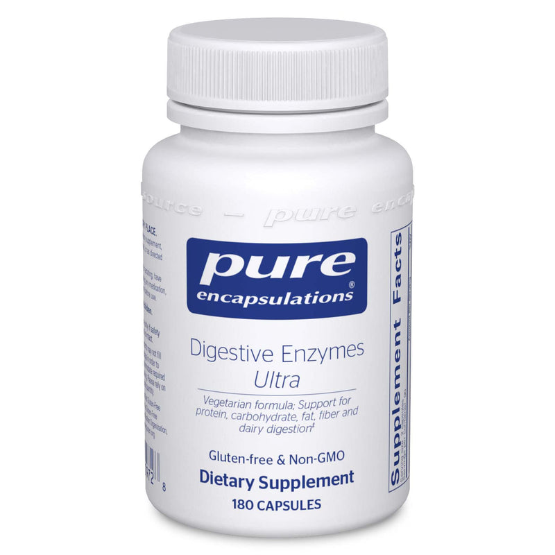[Australia] - Pure Encapsulations Digestive Enzymes Ultra | Supplement to Aid in Breaking Down Fats, Proteins, and Carbohydrates for Digestion* | 180 Capsules 180 Count (Pack of 1) 