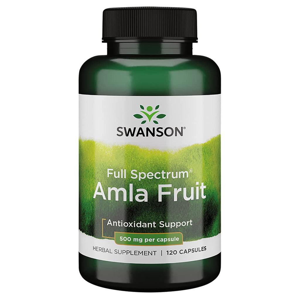 [Australia] - Swanson Full Spectrum Amla Fruit (Indian Gooseberry) Ayurvedic Energy Vitality Antioxidant 500 Milligrams 120 Capsules 1 