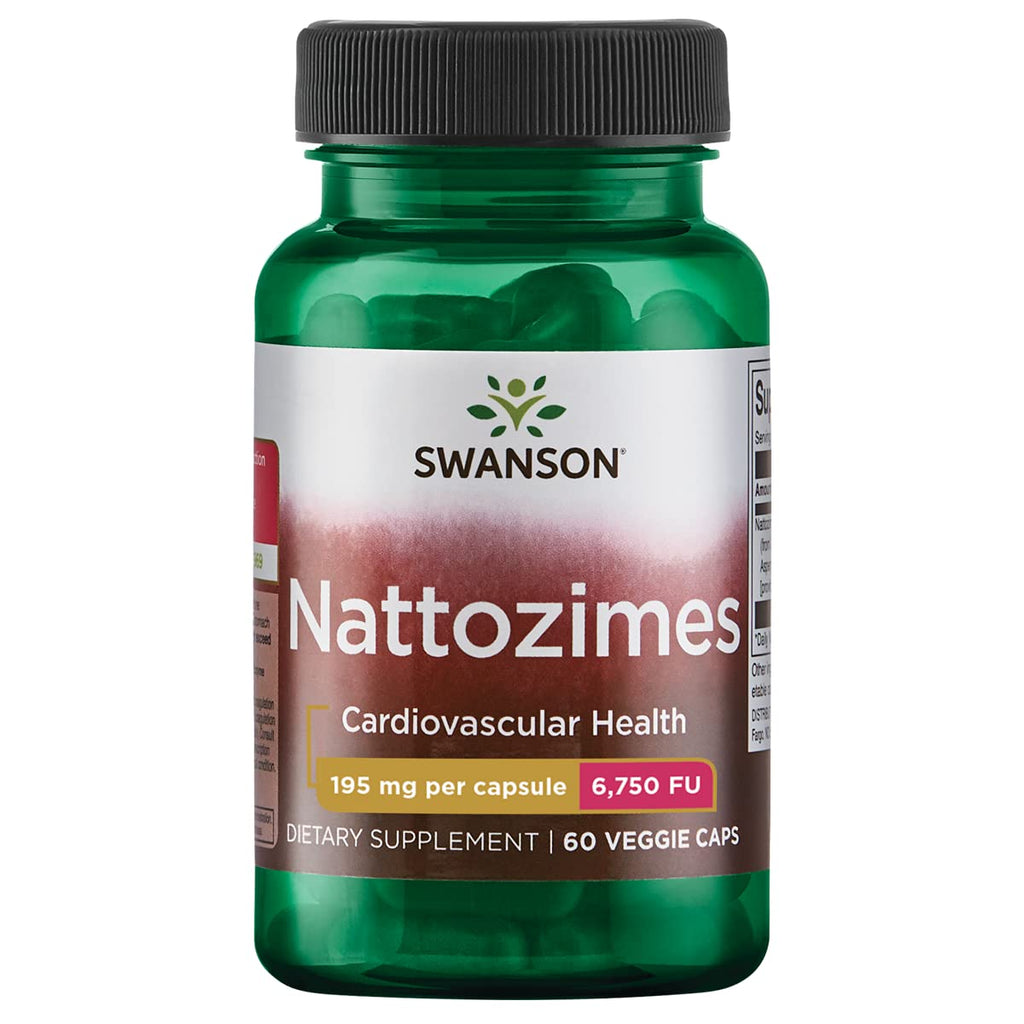 [Australia] - Swanson Triple-Strength Nattozimes 195 Milligrams/6750 Fu 60 Veg Capsules Enzyme 
