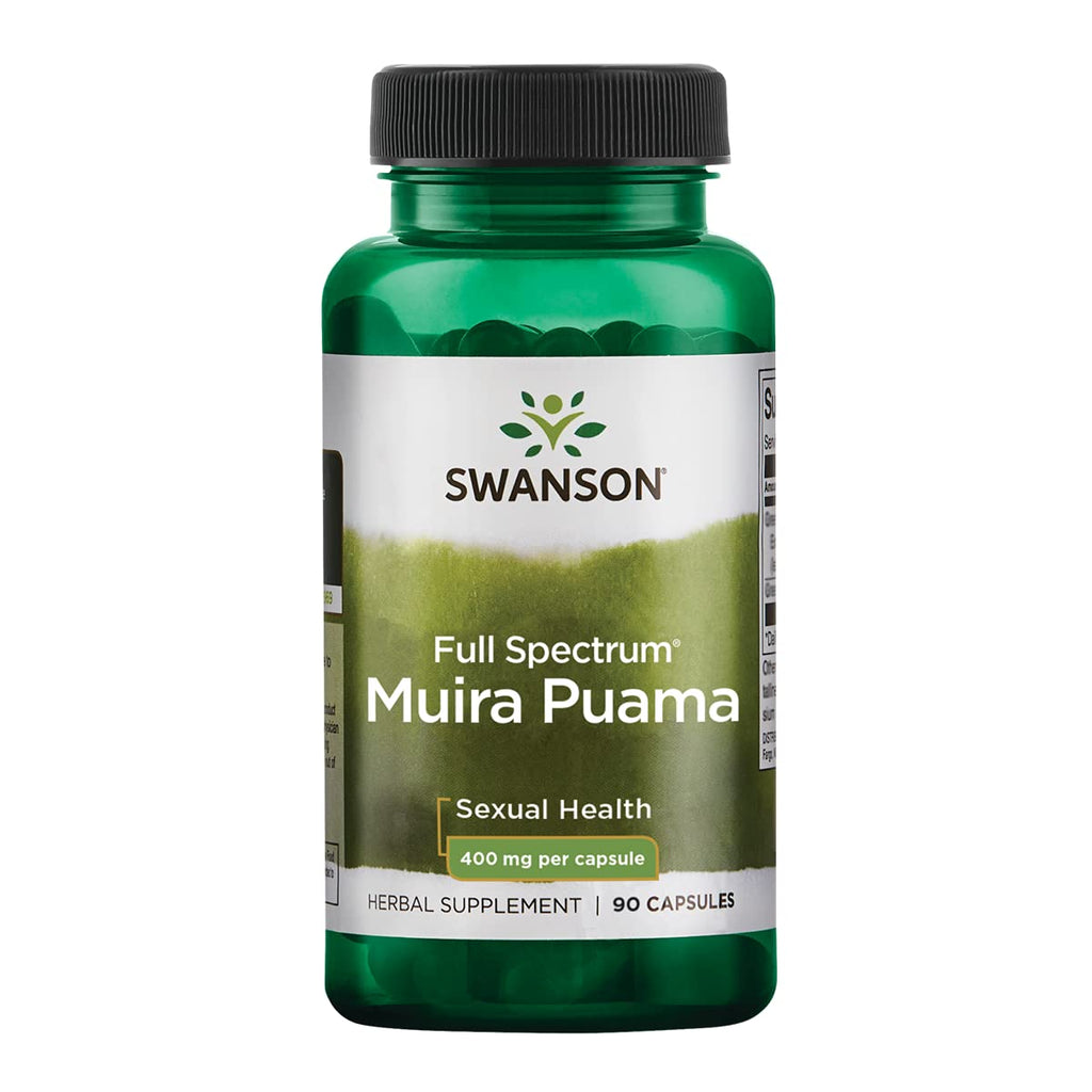 [Australia] - Swanson Muira Puama Root Sexual Health Virility Libido Boost Support Men's Women's Supplement 400 mg 90 Capsules 