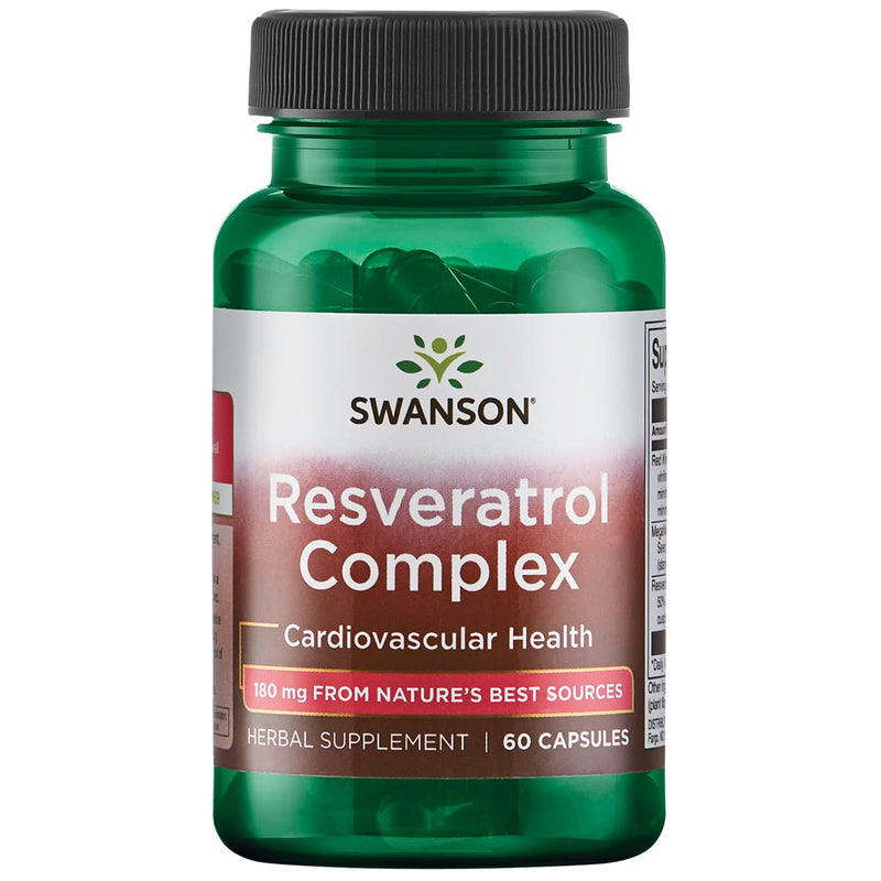 [Australia] - Swanson Resveratrol Complex - Herbal Supplement Promoting Cardiovascular Health & Protection - Natural Formula Promoting Natural Health & Wellness - (60 Capsules) 