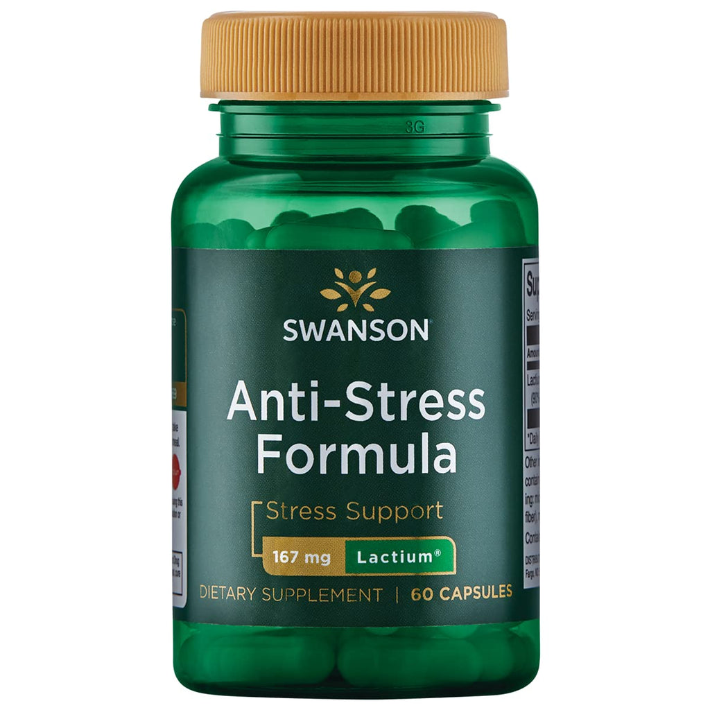 [Australia] - Swanson Women's Anti-Stress Formula (Lactium) - Helps Counter Stress, Promotes Relaxation and Sleep Support - (60 Capsules, 167mg) 1 Pack 