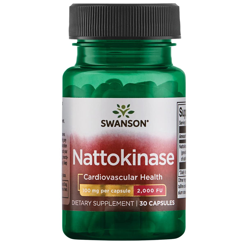 [Australia] - Swanson Nattokinase 2000 Fibrinolytic Units 100 Milligrams 30 Capsules Enzyme 