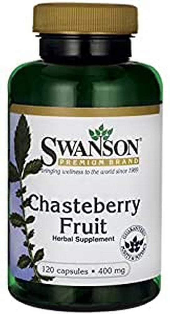 [Australia] - Swanson Chasteberry Fruit Women's Health Menopausal Support Skin Health Herbal Supplement 400 mg 120 Capsules (Caps) 