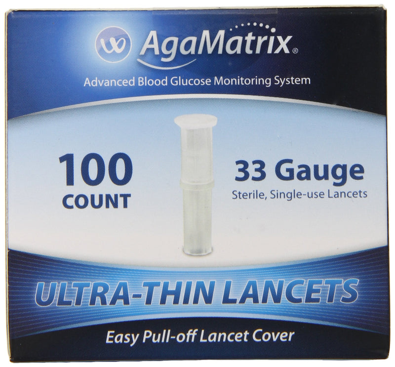 [Australia] - AgaMatrix Lancets, 33 Gauge, 100 Count Box 