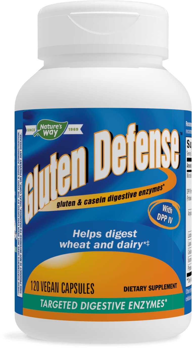 [Australia] - Nature's Way Gluten Defense, Gluten & Casein Digestive Enyzmes, 621 mg per serving, 120 Capsules 