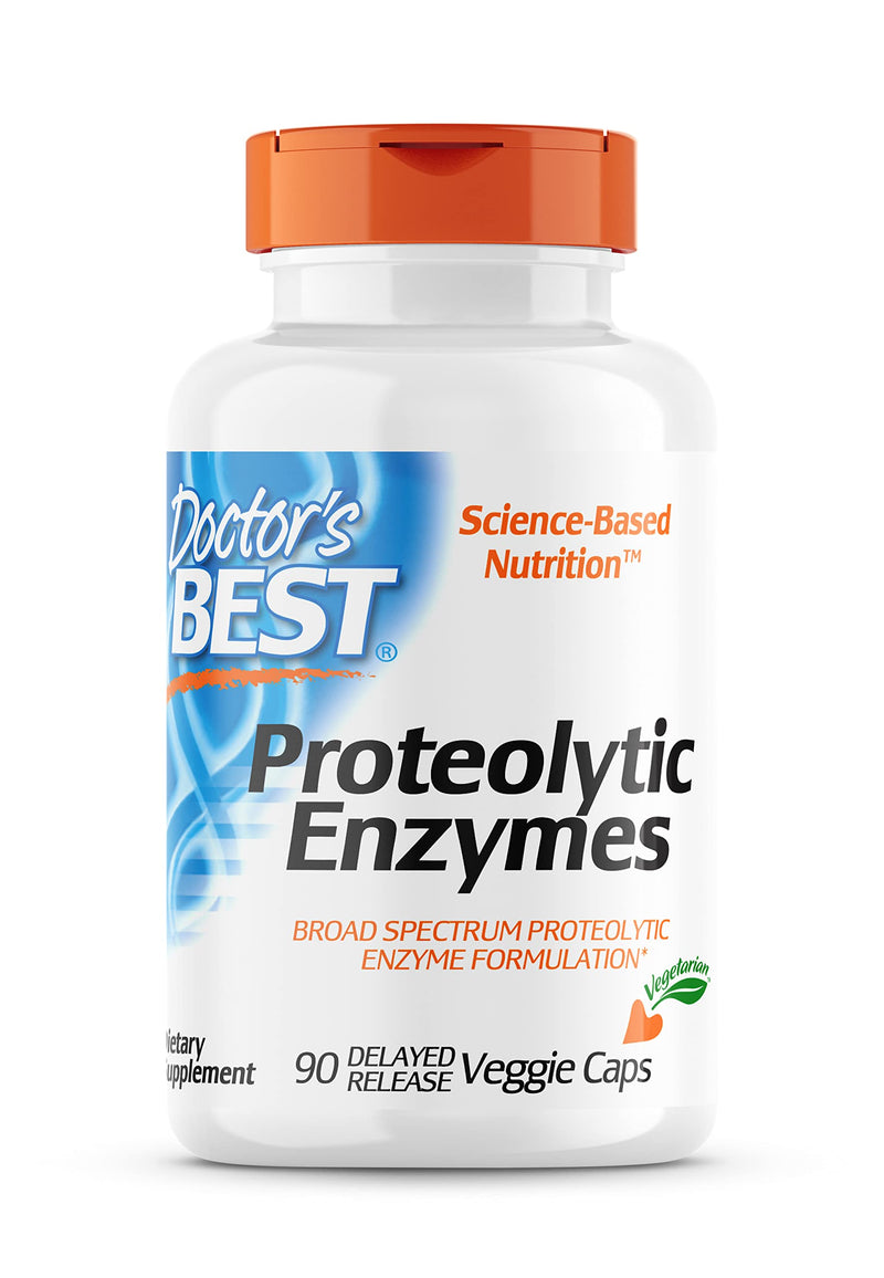 [Australia] - Doctor's Best Proteolytic enzymes, Digestion, Muscle, Joint, Non-GMO, Gluten Free, Vegetarian, 90 Veggie Caps 