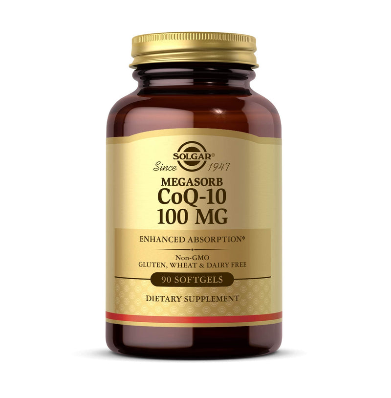 [Australia] - Solgar Megasorb CoQ-10 100 mg, 90 Softgels - Supports Heart Function & Healthy Aging - Coenzyme Q10 Supplement - Enhanced Absorption - Non-GMO, Gluten Free, Dairy Free - 90 Servings 