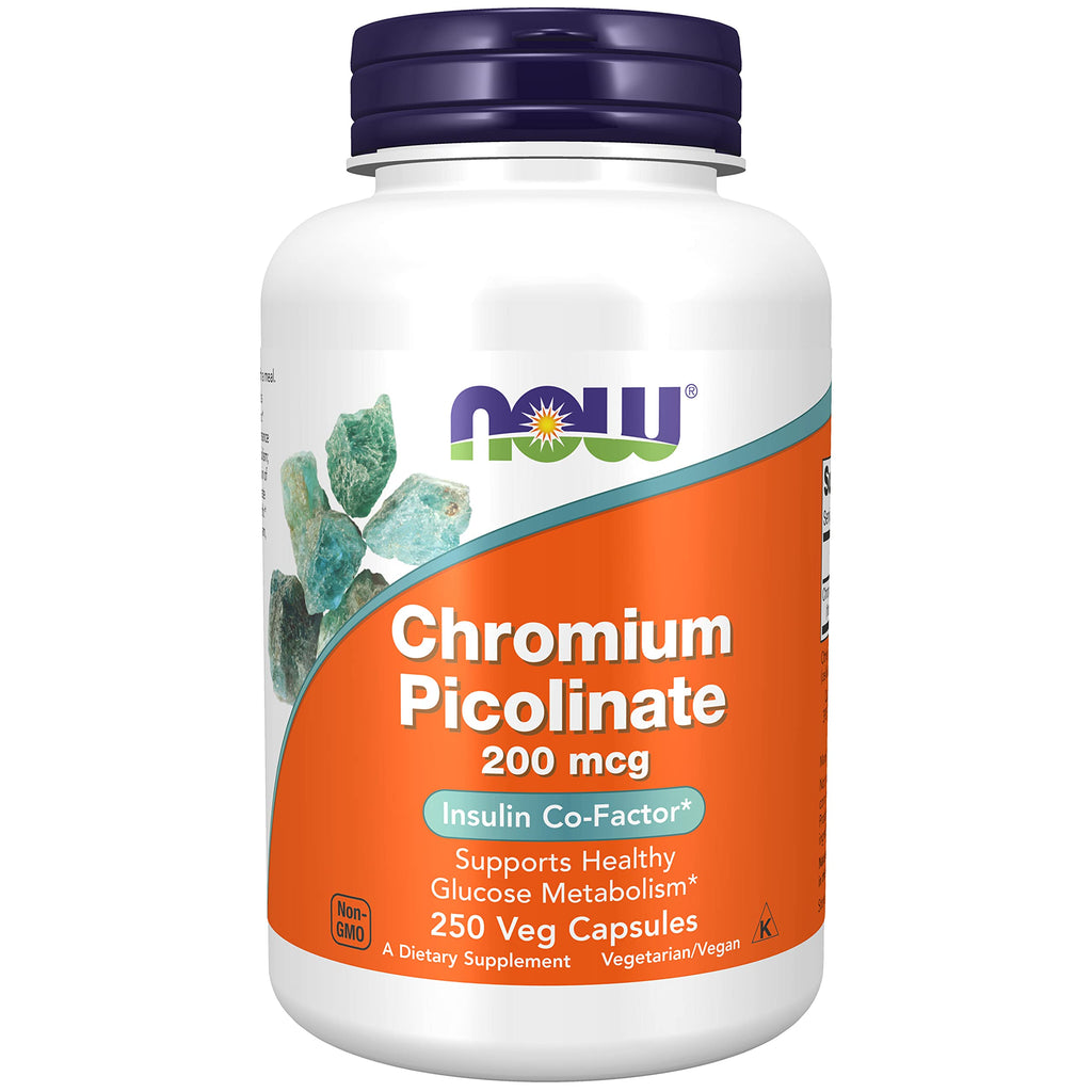 [Australia] - NOW Supplements, Chromium Picolinate 200 mcg, Insulin Co-Factor*, 250 Veg Capsules 