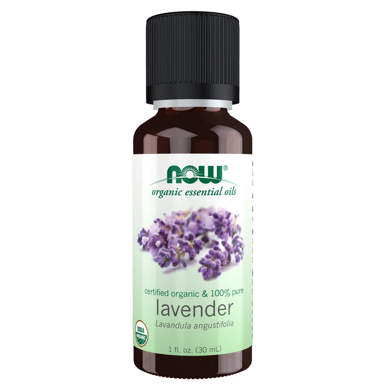 [Australia] - NOW Essential Oils, Organic Lavender Oil, Soothing Aromatherapy Scent, Steam Distilled, 100% Pure, Vegan, Child Resistant Cap, 1-Ounce 1 Fl Oz (Pack of 1) 