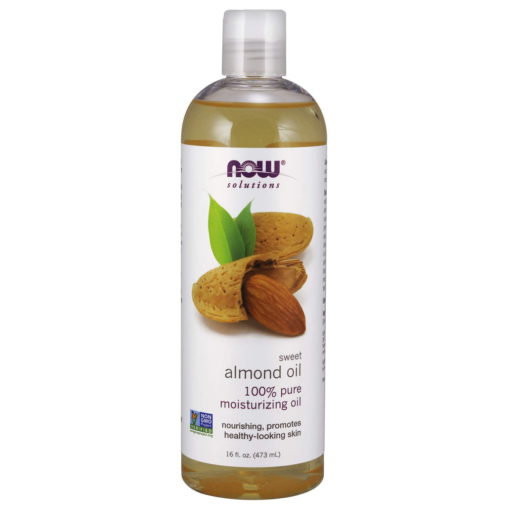 [Australia] - NOW Solutions, Sweet Almond Oil, 100% Pure Moisturizing Oil, Promotes Healthy-Looking Skin, Unscented Oil, 16-Ounce 16 Fl Oz (Pack of 1) 
