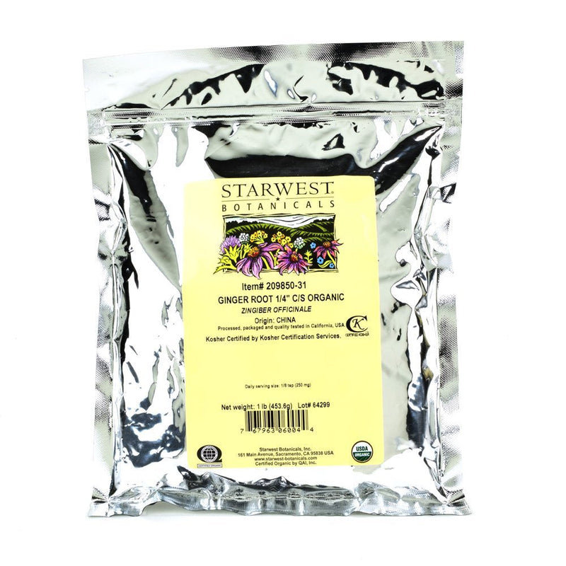 [Australia] - Starwest Botanicals Organic Ginger Root 1/4" Cut and Sifted, 1 Pound 