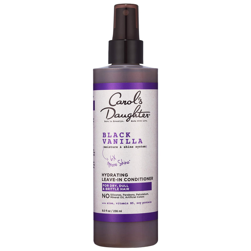 [Australia] - Carol’s Daughter Black Vanilla Leave In Conditioner Spray for Curly, Wavy, Natural Hair, Adds Moisture & Shine to Dry, Damaged Hair- Made with Castor Oil, Rosemary and Aloe for Hydration, 8 fl oz Leave-In Conditioner Spray 