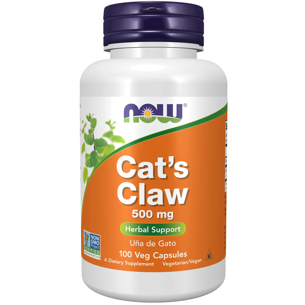 [Australia] - NOW Supplements, Cat's Claw 500 mg, Non-GMO Project Verified, Herbal Supplement, 100 Veg Capsules 