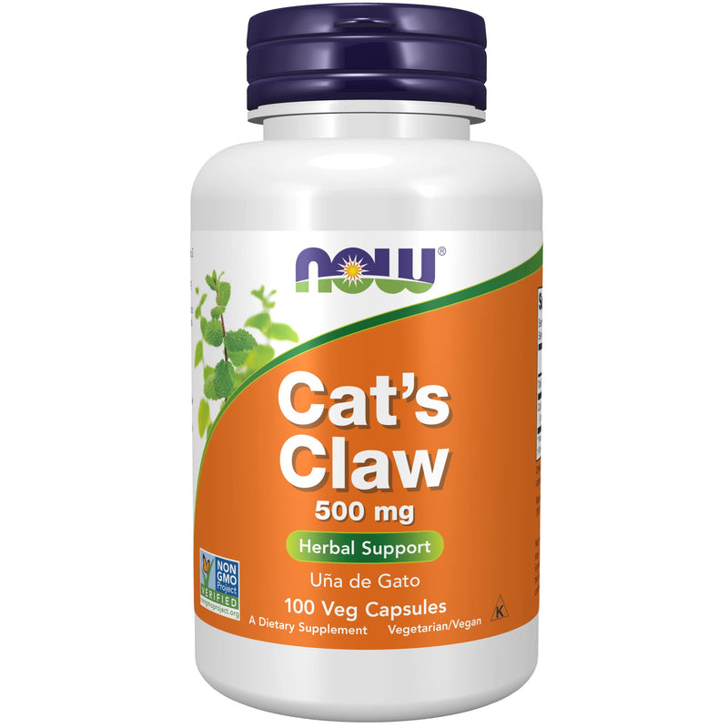 [Australia] - NOW Supplements, Cat's Claw 500 mg, Non-GMO Project Verified, Herbal Supplement, 100 Veg Capsules 