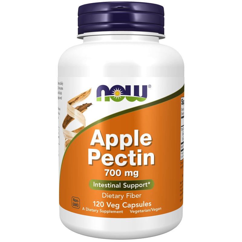 [Australia] - NOW Supplements, Apple Pectin 700 mg, Dietary Fiber, Intestinal Support*, 120 Veg Capsules 