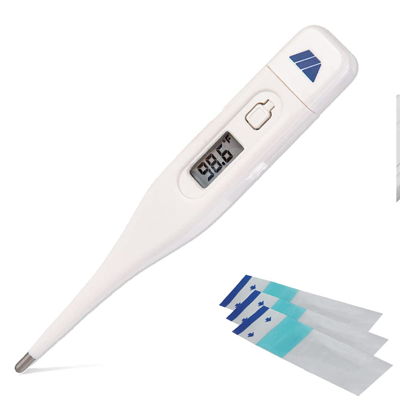 [Australia] - MABIS 60 Second Thermometer Kit, Dual Scale (Fahrenheit & Celsius) Digital Thermometer for Adults and Kids, Oral, Rectal, and Underarm Thermometer, Includes 5 Probe Covers, Case and Battery 