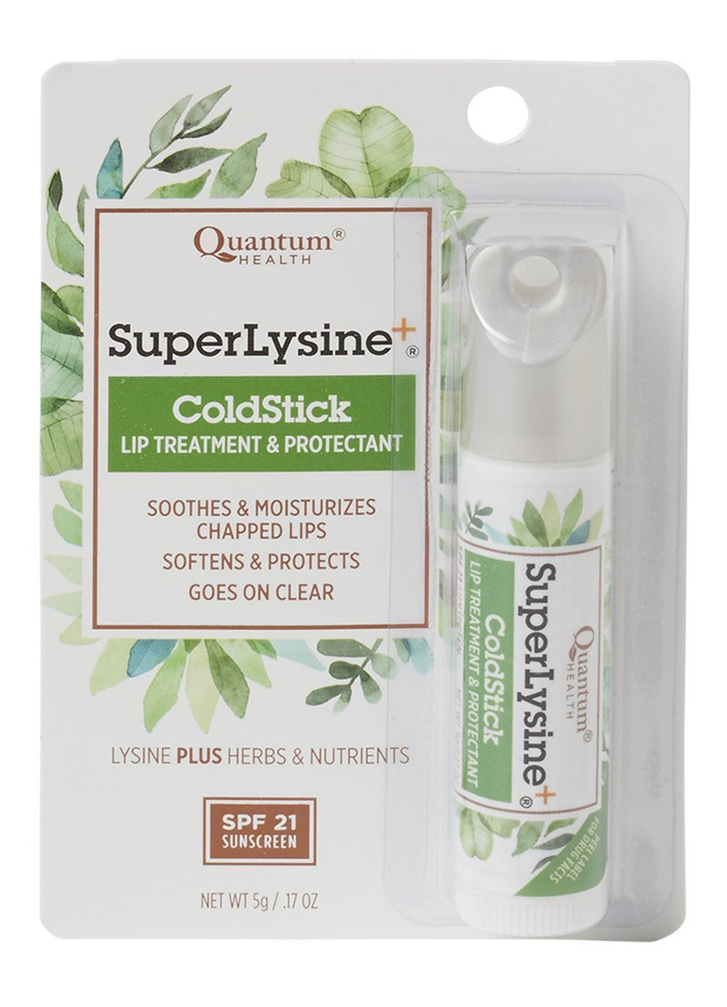 [Australia] - Quantum Health Super Lysine+ ColdStick, Original Unscented - Soothes, Moisturizes, Protects Lips, Herbal Lip Balm, SPF 21, 5 gm 