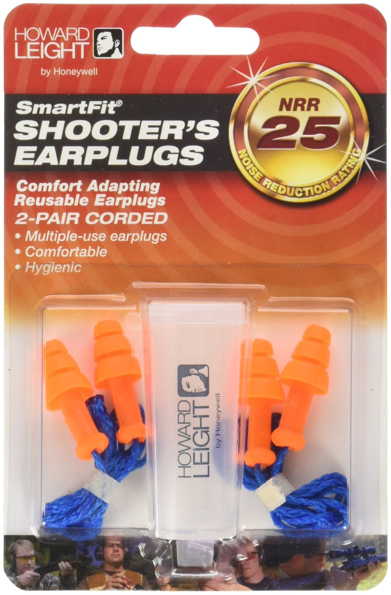 [Australia] - Howard Leight by Honeywell SmartFit Corded Reusable Shooting Earplugs, 2-Pairs (R-01520) 