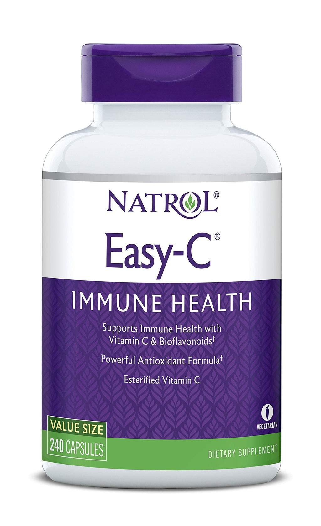 [Australia] - Natrol Easy-C Immune Health, Supports Immune Health with Vitamin C and Bioflavonoids, Bios Vegi Capsules, 500 mg, 240 Count 240 Count (Pack of 1) Capsule 