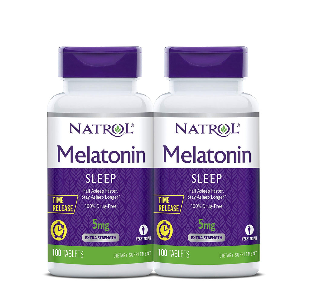 [Australia] - Natrol Melatonin Time Release Tablets, 5mg, 100 Count (Pack of 2) Time Released 100 Count (Pack of 2) 